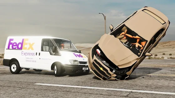 BeamNG Drive - Realistic Car Crashes | Dangerous Driving #9