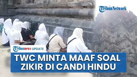 Viral Video Sekelompok Orang Zikir di Candi Prambanan